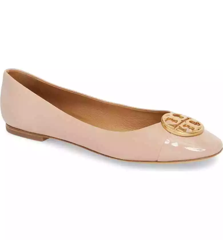 Tory burch chelsea cap toe flat sale
