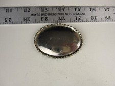 Vintage Oval Mirror Finish Made in USA Fashion Related Buckle BIS