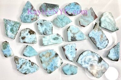 Wholesale Lot 1 Lb Natural Larimar Small Slabs Crystal Healing Energy