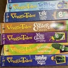Lot of 12 Veggie Tales VHS Tapes Larry Boy  Silly Songs Ester Lyle King George