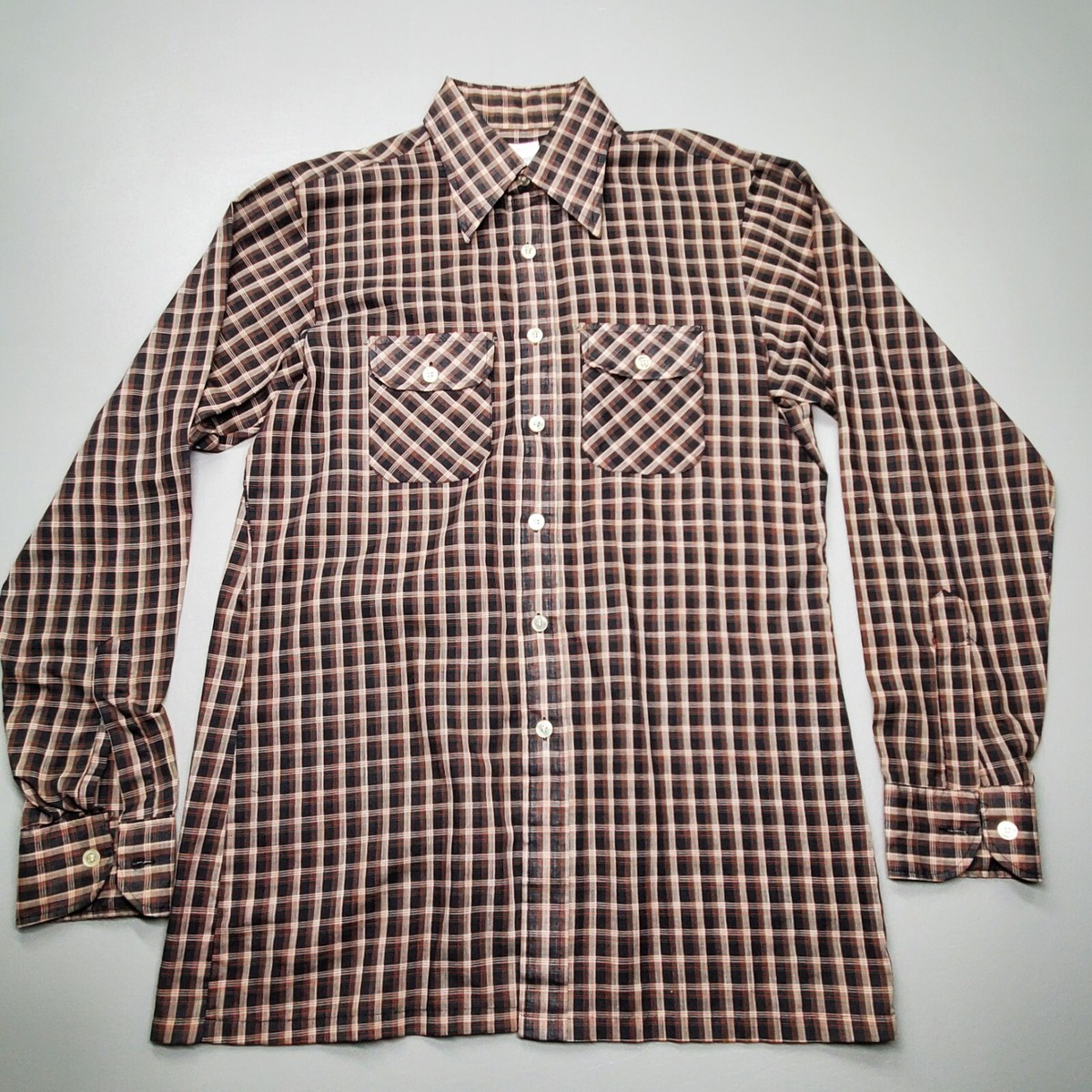 Hardy Amies Men's Button Down Casual Plaid Long Sleeve Dress Hardy Amies Men's Button Down Casual Plaid Long Sleeve Dress