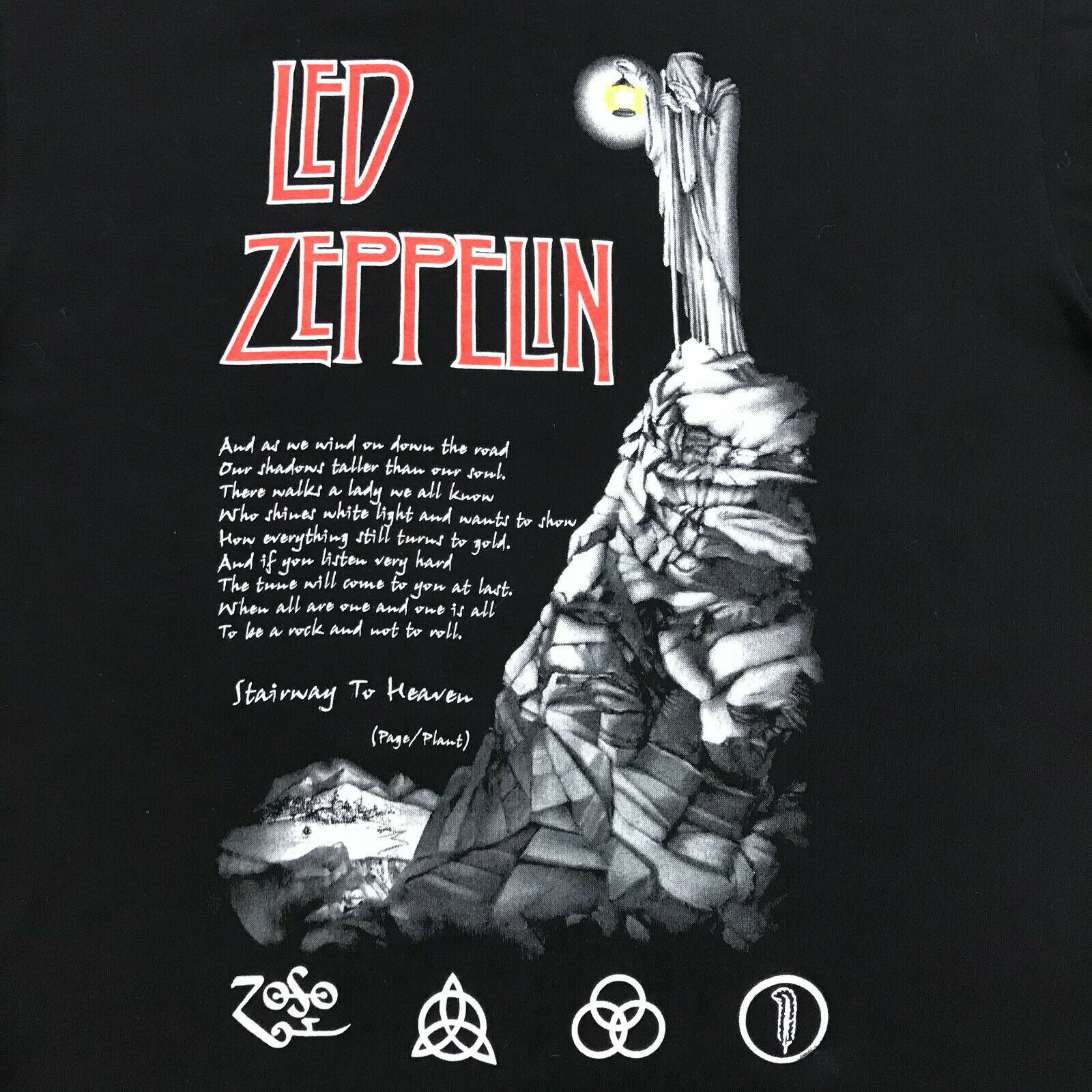LED ZEPPELIN Vintage T-Shirt Band Tee Rock 90s Ra… - image 6