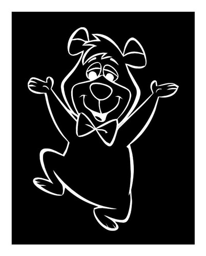 boo boo - yogi bear cartoon 4" x 5" vinyl car window decal
