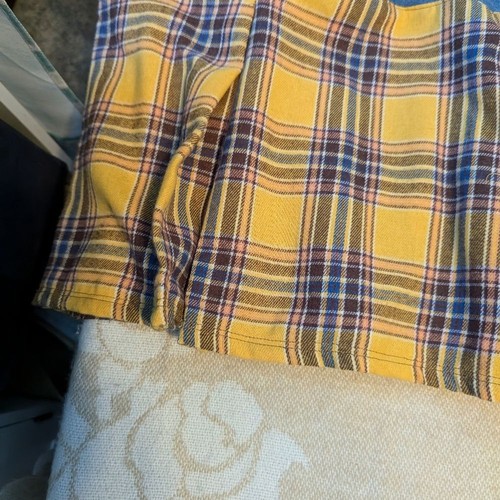 Custom made Denim and flannel Plaid Skirt Sz 12-14 - Bild 4 von 6