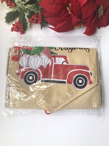 Merry Christmas Farmhouse Red Tuck/Trees table runner Holiday Decor, 3D Pattern - Picture 10 of 10