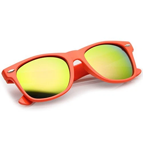 Gafas de sol retro grandes cuadradas con lentes espejadas con montura de cuerno 55 mm Top Foto 2 de 4