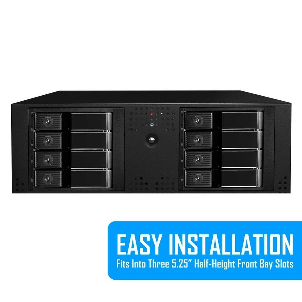 Gabinete de disco duro Kingwin SSHD interno cuatro rack móvil para 3,5” sólido Foto 3 de 4