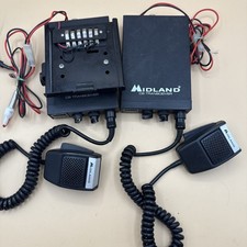 Vintage 1987 Midland Model 77-104 CB Transceiver Bundle Lot Mics Mount Korea
