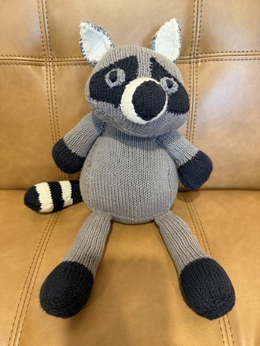 Hand Knitted Raccoon 15 Inches