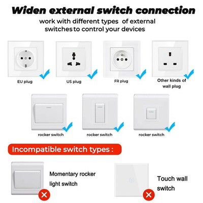 Mini Switch Module 16A Intelligent Relay Light Switch APP Remote Control Vo SHLP