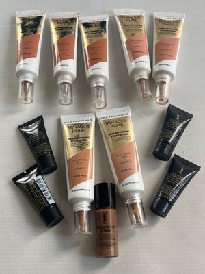 Großes Konvolut Foundation YSL Touche Eclait / All Hours & Max Factor Miracle Pure