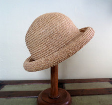 Banash of Boston Boho Stylish Natural Straw Hat Rolled Brim
