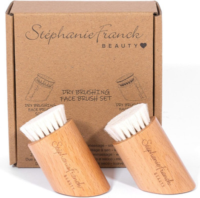 2Er Set Gesichtsbürsten Mit Naturborsten   Trockenbürste & Facebrush Für Sanftes