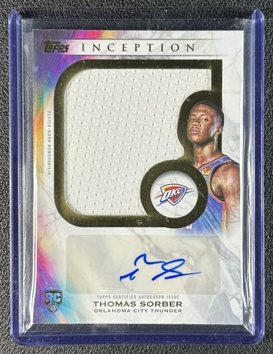 Thomas Sorber – 2025-26 Topps Inception Basketball · Rookie Jumbo Relic Autographs #RJ-TS Thomas Sorber