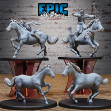 D&D Miniature -Native Tribe (Large) Set - 3D Model Print DnD RPG Figur 4 Figuren