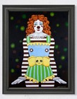 Original Figurative 16x20 Acrylic Painting Clown Circus Portrait Wall Art Canvas
