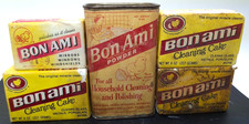 Vintage Bon Ami Cleaning Cake Soap ~three 8oz, one 4oz Cakes plus 12 oz Powder