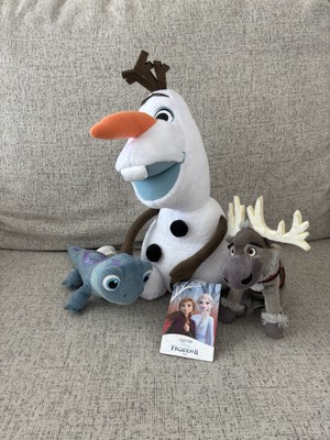 Disney Parks Frozen Olaf Snowman Plush 10 Inches & Sven And Bruni Plush Toys