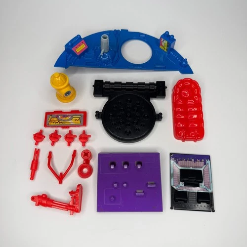 Lot of Vintage 1990 TMNT Technodrome Playset Parts Playmates Toys