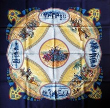 Hermes Scarf Carre90 Pool Tribe Horseman m1 1222