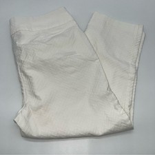 Chico's Women's White Textured Capris Pants-Size Chico's 1