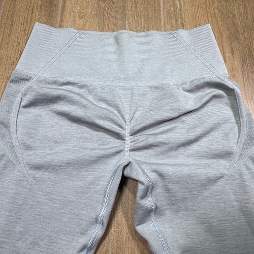 Oner Active Classic Seamless High Waisted Scrunch Bum Leggings Grey Marl M - Afbeelding 6 van 12