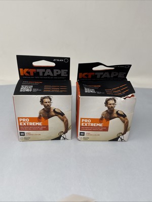 KT  TAPE PRO Extreme Extra Strength 20Strips Black LOT of 2 Open Box