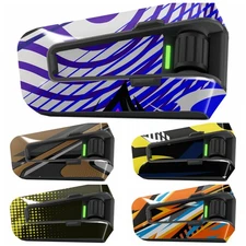 Glossy Wrap Sticker Cover x1 For Cardo Packtalk Edge Device Black White Blue