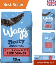 Nutritious Wagg Complete Adult Dog Food 12kg - Real Beef & Healthy Ingredients 1.92 per kilo