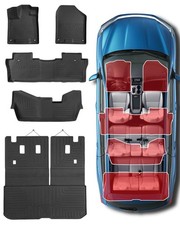 Cotaza Car Floor Mats Honda Pilot 2016-2022 8 Seats No Elite Black Mag10304