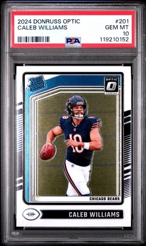 2024 Panini Donruss Optic - Rated Rookie Caleb Williams #201 (RC) PSA 10 GEM MT