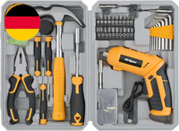 Hi-Spec 42-Tlg. Werkzeugkoffer-Set Mit Kleinem Akkuschrauber 4V.Komplettes Werkz