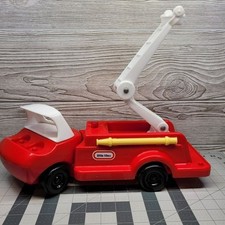 Little Tikes Fire Truck Fighter First Responder Toy Crane Ladder Vehicle Vtg