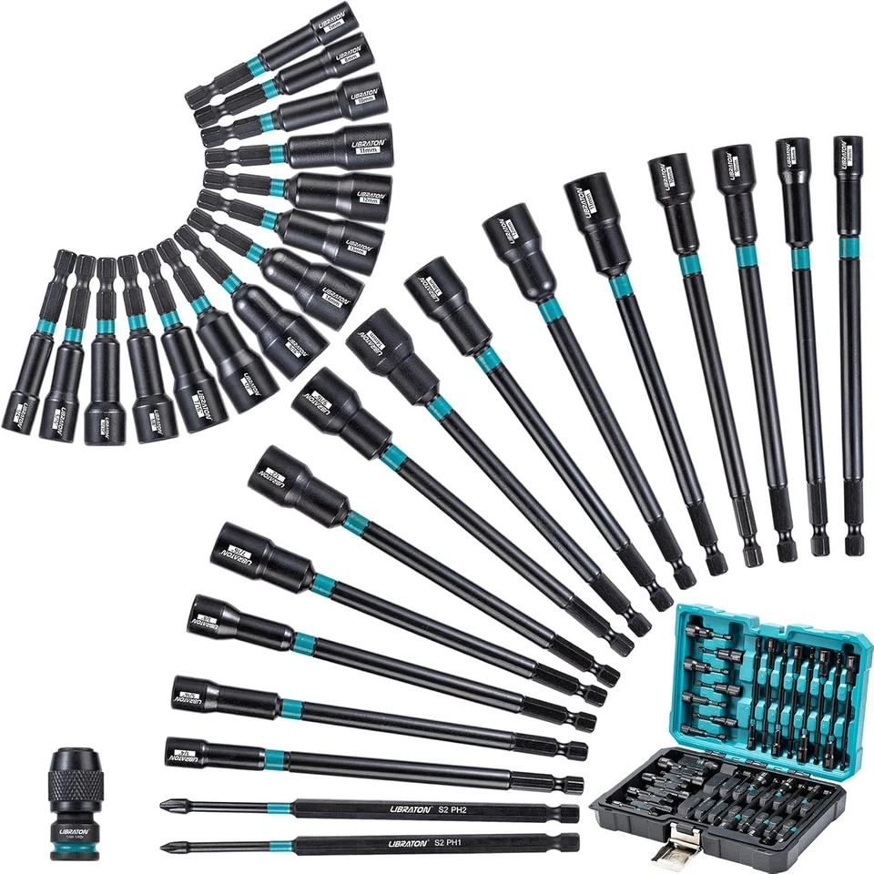 Long Nut Drivers 6INCH, Metric & SAE for Impact Drill - Image 3 of 4