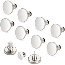 8 Sets No Sew Instant Jean Buttons Replacement Kit Adjustable Pants Button 17mm