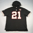 Mitchell & Ness NFL Atlanta Falcons Short Sleeve Hoodie Men's XL Throwback Black