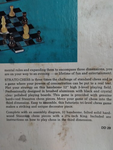 Vintage STRATO CHESS 3D Strategy Multi-Level Chess Game #529 by Hansen Conplete - Picture 6 of 24