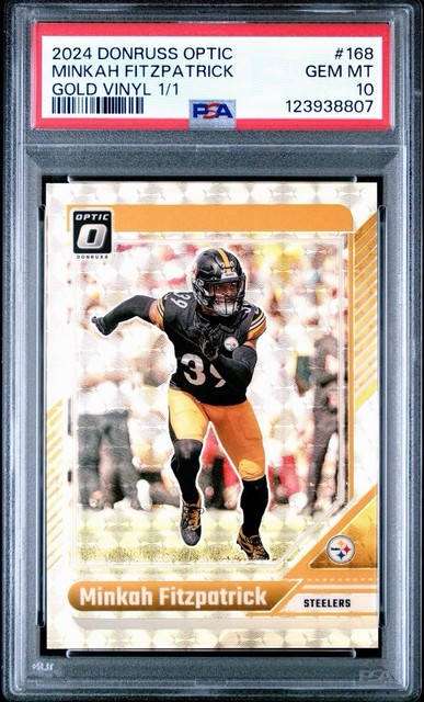 Minkah Fitzpatrick 2024 Optic GOLD VINYL 1/1 PSA 10 GEM MINT #168 True 1 OF 1