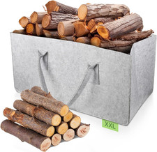Borsa in Feltro, 61×32×32Cm, 60L Cestini per Legna Da Ardere Con Manici, Grande 