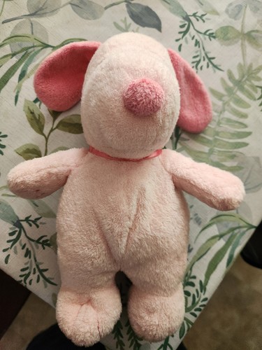 TY Pluffies Snoopy Plush Pink Charlie Brown Puppy Dog No Sound