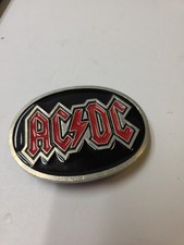 AC/DC Logo Pewter Belt Buckle: Mint Condition, 2004, Licensed, USA Made, Rare