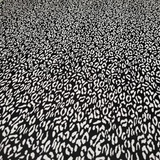 Animal Print Jersey Knit Fabric By the Yard - 2 Yards Cut Black/White 58
