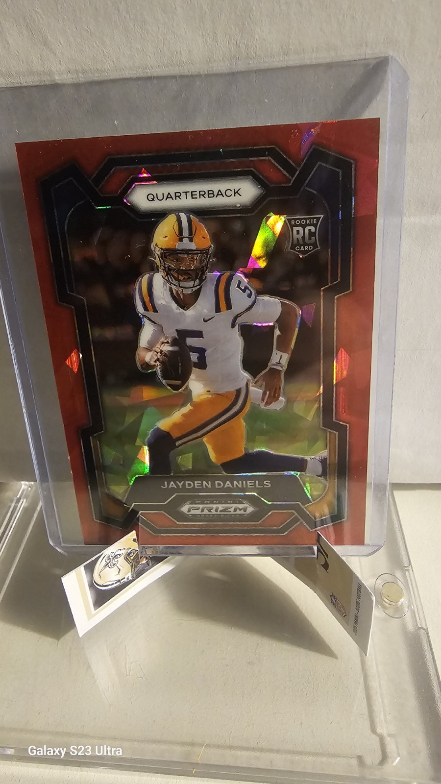 2024 Panini Prizm Draft Picks Red Ice JAYDEN DANIELS (RC) Rookie Card #108