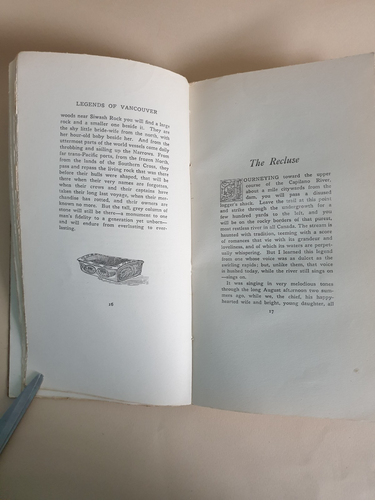 Legends of Vancouver by E Pauline Johnson 1911 Published for Geo S. Forsyth 1913 - Picture 14 of 18