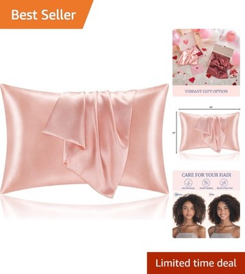 Luxury Coral Satin Pillowcase Set, 20x26in - Hair & Skin Protection (2 Pack)