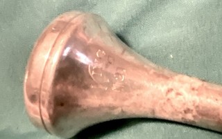 VINTAGE King M 21 TROMBONE MOUTHPIECE. SILVER plated small shank