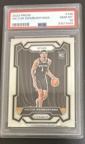 2023-24 Panini Prizm Victor Wembanyama #136 RC Rookie PSA 10