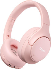 TOZO HT3 Hybrid Noise Cancelling Headphones, 90H Playtime Wireless over Ear Blue