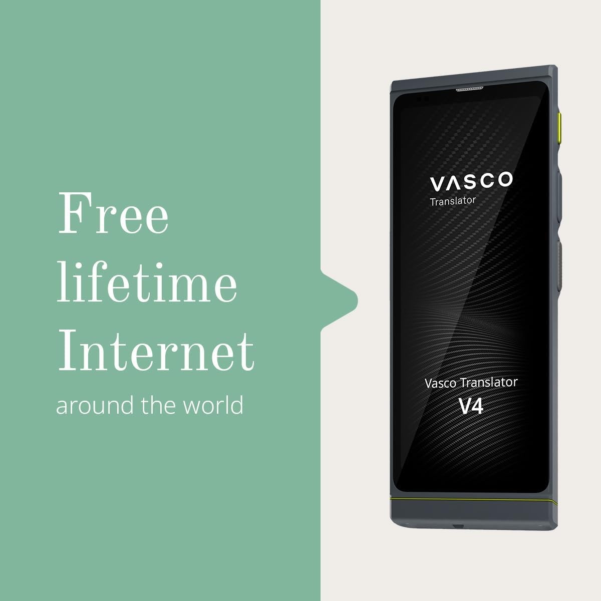 Vasco Translator V4 Stone Grey Voice Translator 108 Languages Free