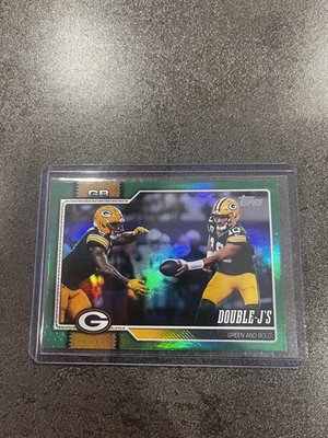 Topps 2026 Flagship Double-J’s Jordan Love Josh Jacobs /99 Green Packers #297